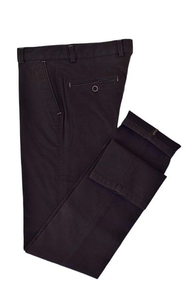 SİM Мъжки кафяви платнени панталони Slim Fit BGL-ST03323
