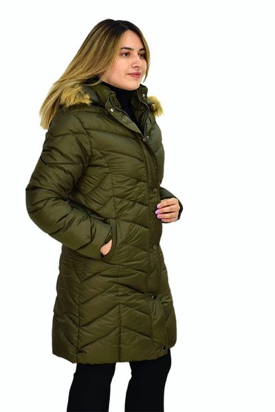 Woow Women's Hooded Puffer Coat 7045 BGL-ST03291