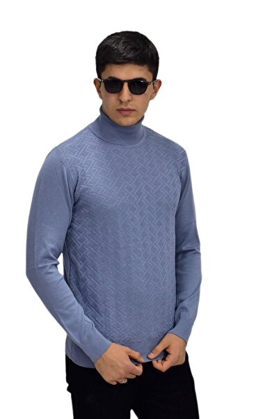 Raymons Чоловічий спортивний светр з рибальським коміром R22507 BGL-ST03177