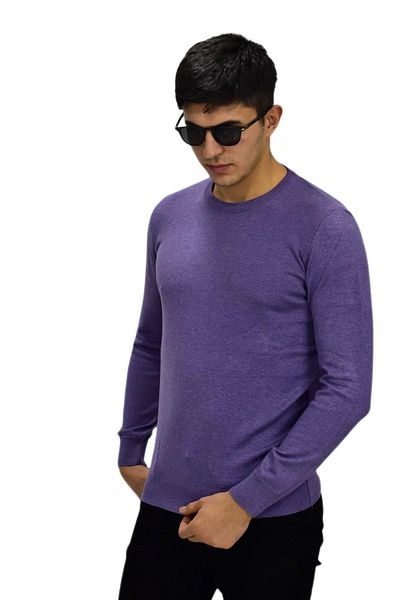 Raymons Мъжки спортен пуловер с кръгло деколте R22920 BGL-ST03182