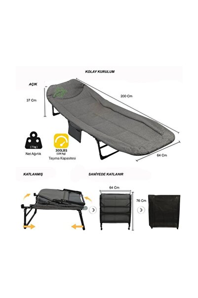 Campfit Katlanır ve Kolay Taşınır Kamp Karyolası Kampet