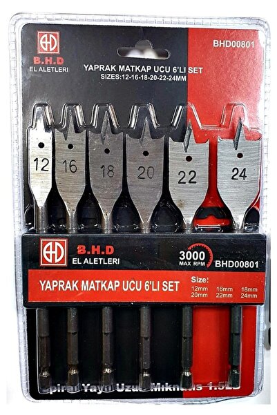 Bhd Tools BHD Yaprak Matkap Ucu Takımı 6 Parça,,