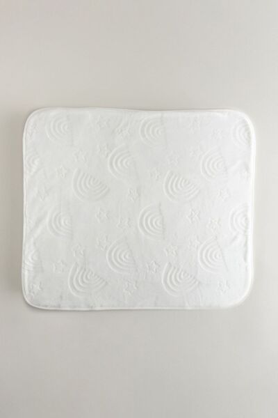 Next Baby White Fleece Rainbow Patterned Blanket