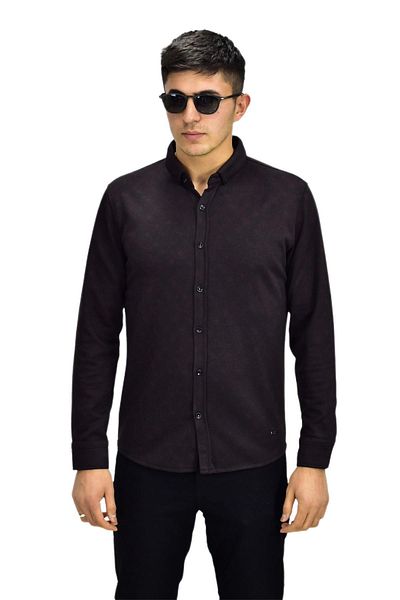 Raymons Men's Sports Jacquard Long Sleeve Shirt R6520 BGL-ST03204