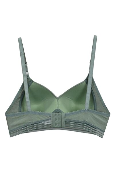 AYSEMIN Γυναικείο χτενισμένο βαμβακερό ζακάρ σουτιέν C Cup χωρίς υποστήριξη ER5149 BGL-ST03313