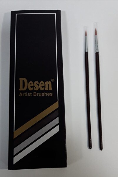 Desenartist Brush Profesyonel Çini Tahrir Çizim Kontür 2'li Fırça Seti 123-3 Ve 4 Numara