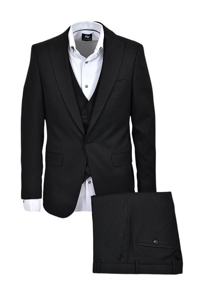 Günce Ανδρικό μαύρο κοστούμι Silim Fit BGL-ST03493