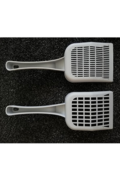 PETSİ Orjinal Kedi Kumu Küreği Ikisi Bir Arada(DAR VE GENİŞ ARALIK) Gri.