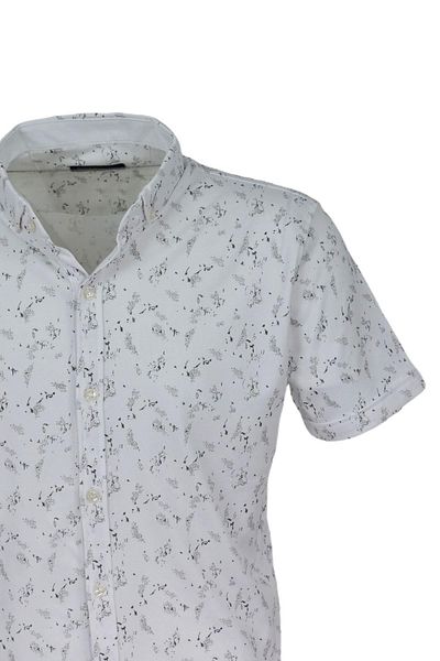 Raymons Tricou cu guler cu nasturi în față pentru bărbați, imprimat R4350 BGL-ST03771