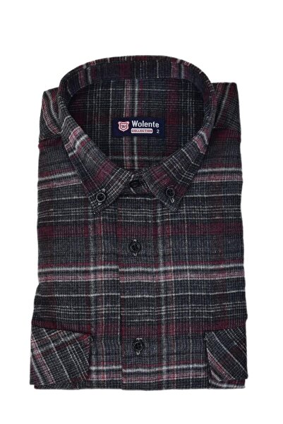 wolente Men's Cotton Winter Double Pocket Flap Shirt BGL-ST03166