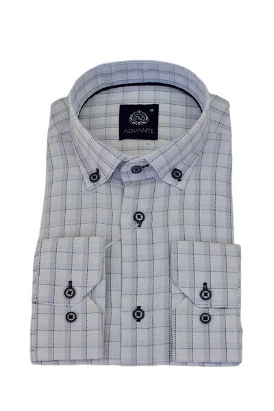 ADVANTE Чоловіча класична сорочка з довгими рукавами в клітинку BGL-ST03509