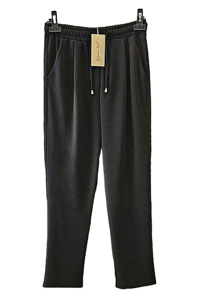 GGMM DABIL FABRIC PANT WITH ELASTIC WAIST