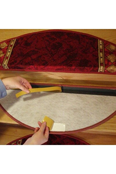 Stepmat Kırmızı Kendinden Yapışkanlı Merdiven Basamak Paspası / Halısı