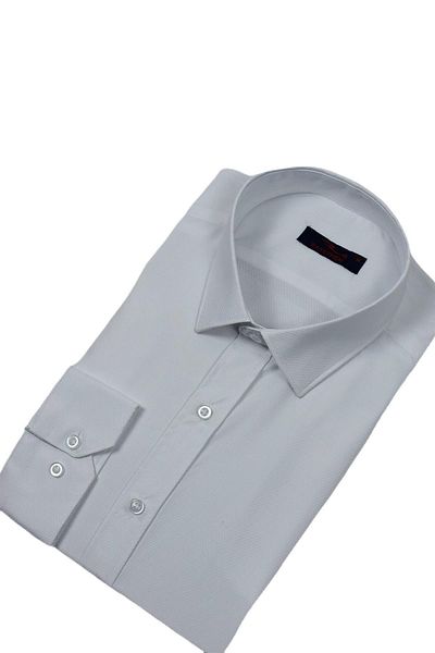 rasstmen Cămașă Dobby cu mânecă lungă Silim Fit pentru bărbați BGL-ST03303