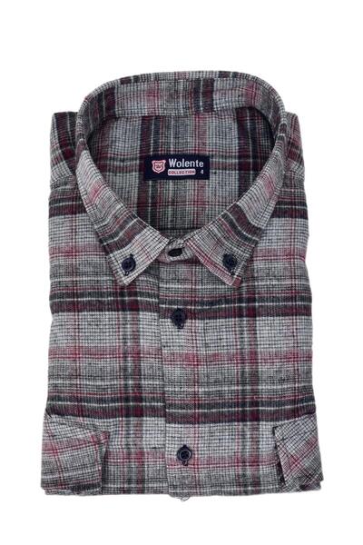 wolente Чоловіча бавовняна зимова сорочка з двома кишенями та клапаном BGL-ST03166