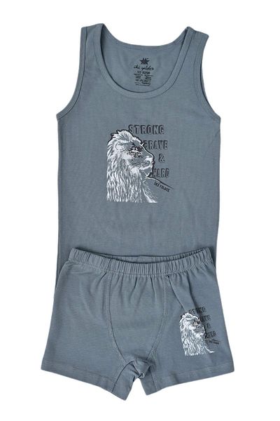 BAGLAN Boy's Lion Printed Athlete Boxer Suit 6046 BGL-ST03477