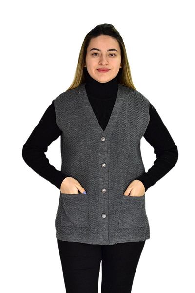 Çalıkuşu Knitwear Women's Vest - Pockets, Model Bgl-st03343