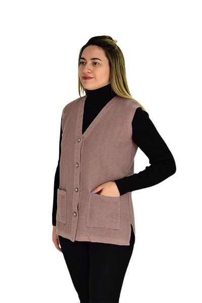 Çalıkuşu Women's Pocket Knitwear Vest BGL-ST03343