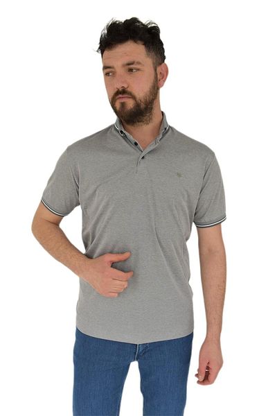naykı Men's Large Size Polo Neck T-Shirt Kagi 2355 Bgl-st02819