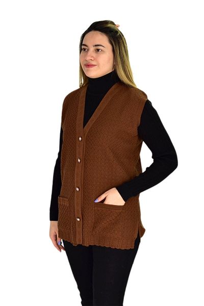 Çalıkuşu Women's Pocket Knitwear Vest BGL-ST03345