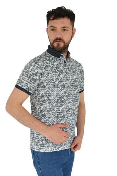 naykı Tricou cu imprimeu digital cu gât polo pentru bărbați Waffle 2372 Bgl-st02797