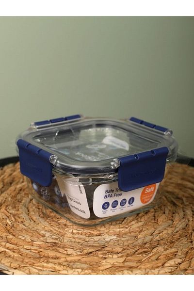 Viyalente 2 Lock & Lock Airtight Glass Storage Container 500 ml| 400°C Safe as Heat