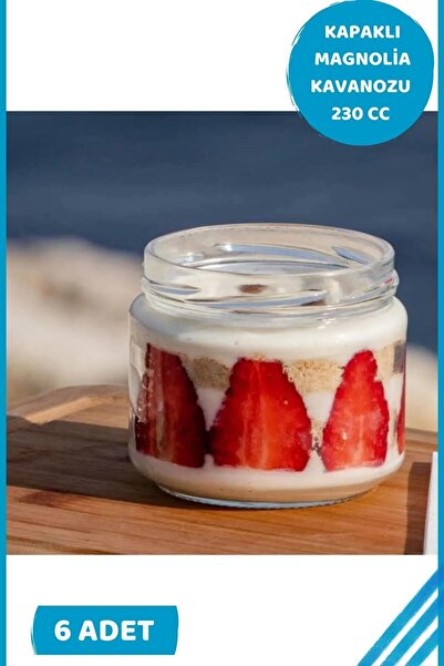 Entude 6 Adet Magnolia Kapaklı Cam Kavanoz 230 Cc, Sos Kavanozu