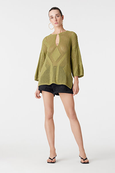 PARKhande Ajurlu V Yaka Kazak - Yeşil