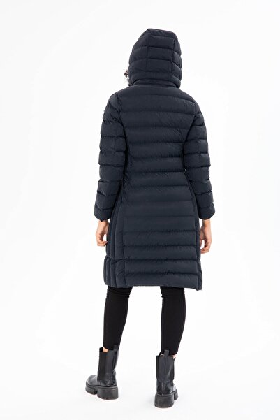 G-FOX ЖІНОЧЕ ДОВГЕ ПАЛЬТО З ДОВГИМ КОМІРОМ-СТІЙКОЮ З ВІДСТІБНИМ КАПЮШОНОМ З М'ЯКОЮ ПІДКЛАДКОЮ 8664