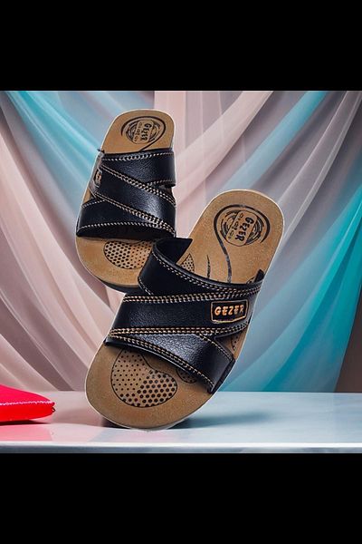 GEZER Children's Daily Cross Stitched Home and Outdoor Slippers