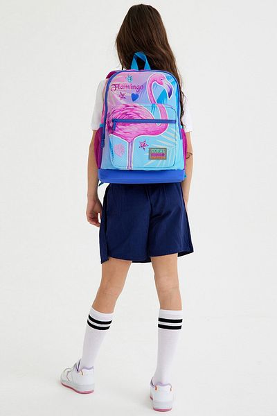 Coral High Copii, patru secțiuni, cu model flamingo, roz lavandă 23705