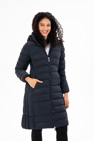 G-FOX WOMEN'S LONG STAND COLLAR REMOVABLE HOODED PADDED PUFFED COAT 8664