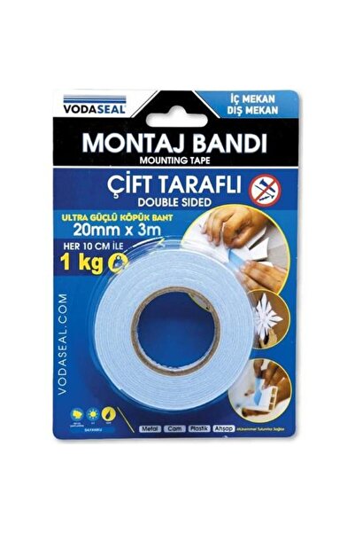 Vodaseal Çift Taraflı Montaj Bandı 20mmx3m