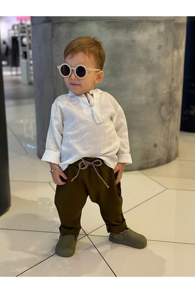 bohemiankids baby wear Şile Brown Lower Upper Set