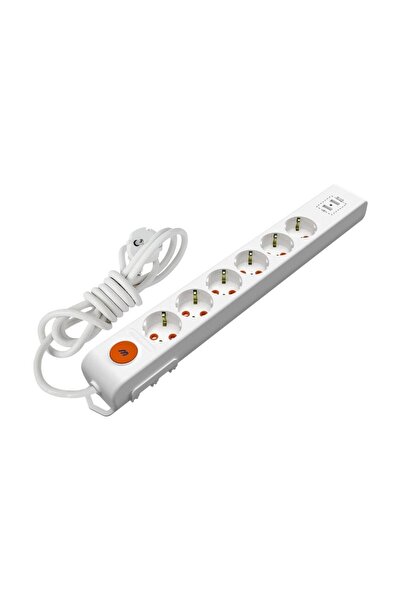 Ritech 6'lı Usb Topraklı Priz Ç.kor.2mt