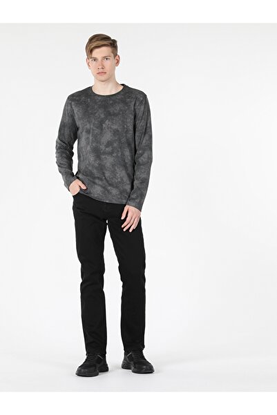 Colin's Regular Fit Bisiklet Yaka Antrasit Erkek Uzun Kol Tişört Cl1057371