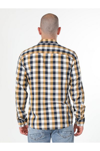 Colin's Cămașă galbenă pentru bărbați cu mânecă lungă slim fit - Cl 1057639