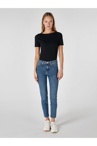 Colin's 703 Carla - Mid-Waist Blue Jean Trousers - Slim Fit Straight Leg Cl 1054495