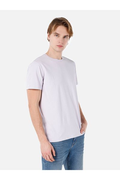 Colin's Regular Fit Crew Neck Basic Purple Men's Short Sleeve t Shirt Cl 1058592