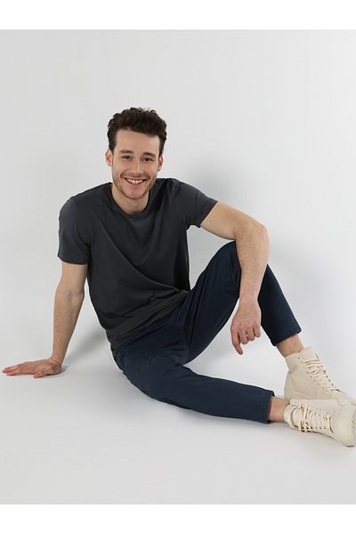 Colin's Regular Fit Crew Neck Basic Anthracite Men's Short Sleeve T-Shirt Cl 1058580
