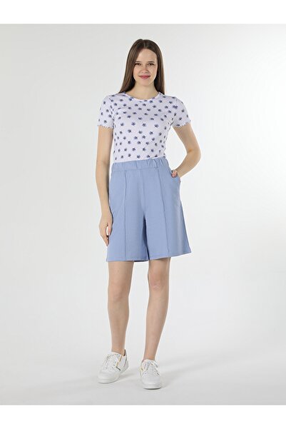 Colin's Orta Bel Normal Kesim Mavi Kadın Şort Cl1059069