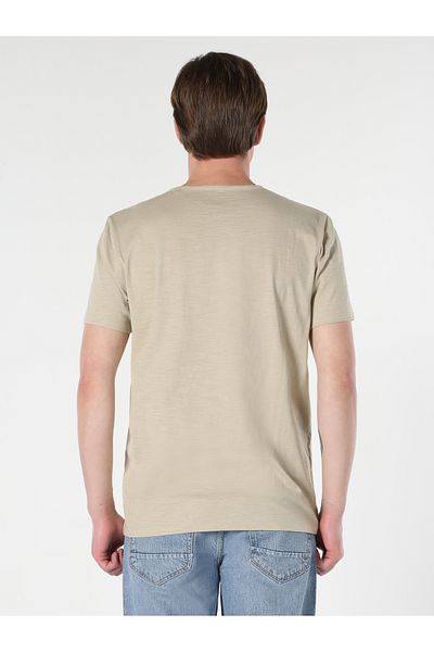 Colin's Ανδρικό κοντομάνικο μπλουζάκι Regular Fit Beige Cl 1058580