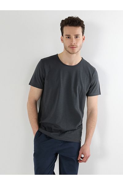 Colin's Regular Fit Crew Neck Basic Anthracite Men's Short Sleeve T-Shirt Cl 1058580