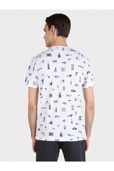 Colin's Tricou cu mânecă scurtă cu imprimeu alb pentru bărbați - Regular Fit Cl 1057944