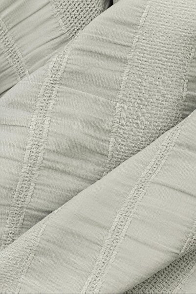 Altınbaşak River Rhine 100% Cotton Single Pique Set - 170x230 Cm Fitted with Sheets