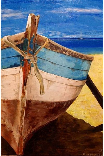 MARCEL SANAT 36x53cm Boat Diamond Mosaic Painting
