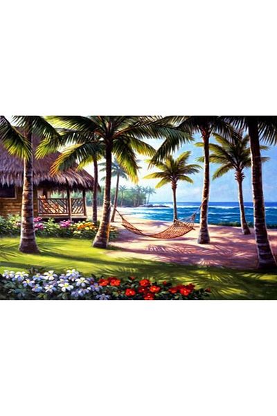 MARCEL SANAT Tropical Island Pixart Art Diamond Mosaic Painting Diamond Turkey 70*55