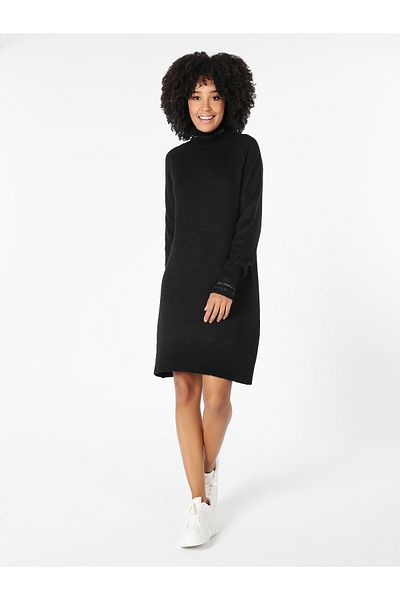 Colin's Rochie de damă neagră cu gât roscat Regular Fit - Cl 1061449