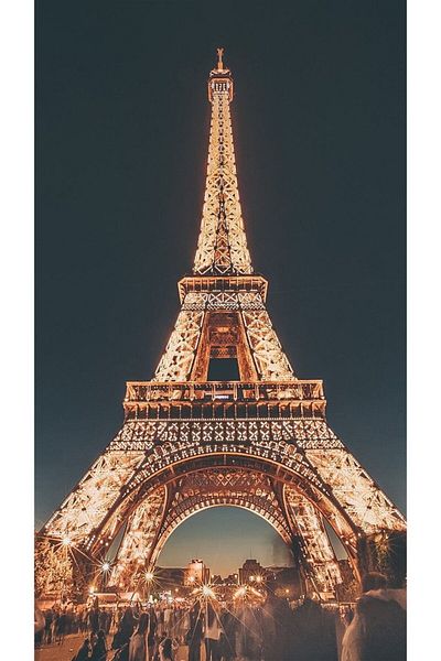 MARCEL SANAT Midnight Diamond Mosaic Painting in Eiffel 41x74cm