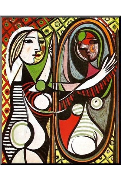 MARCEL SANAT Diamond Mosaic Painting Against Picasso Mirror - 48x61cm
